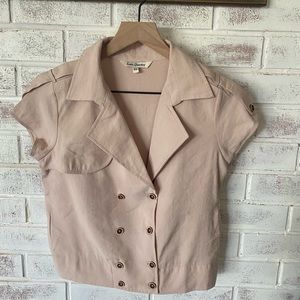 LATIN QUARTERS| Double-Breasted Cropped Short-sleeved Jacket. Size XS.
